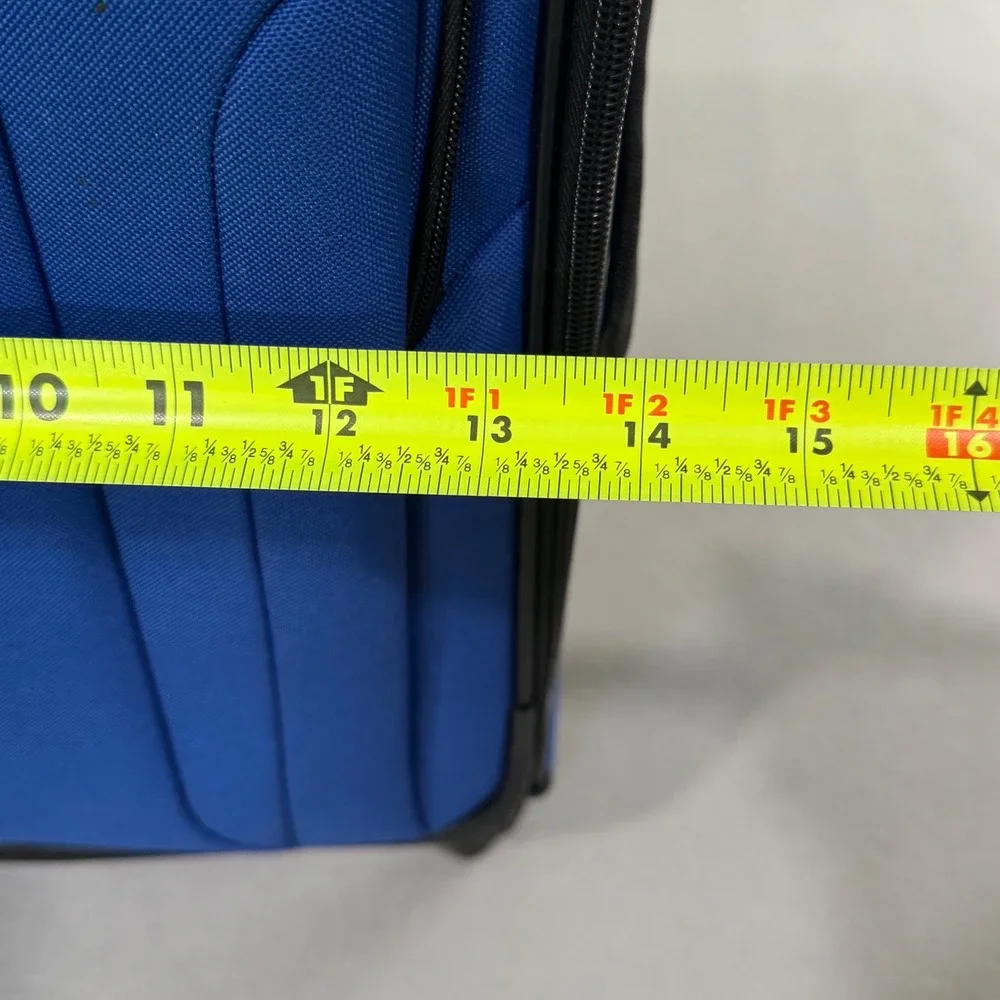 American Tourister Spinner Suitcase Unisex Blue Softside 24 Inch Luggage